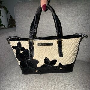 Brahmin Mini Asher Satchel, Black Miramonte